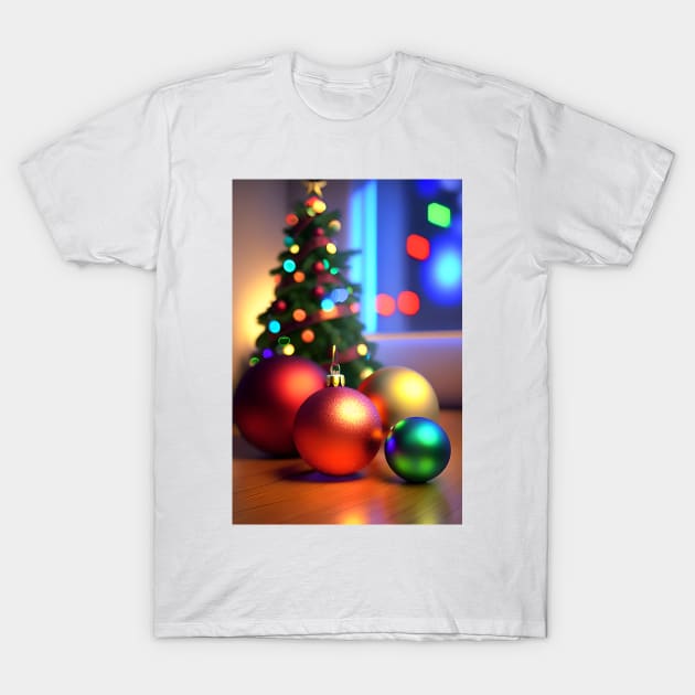 Christmas Baubles 5 T-Shirt by robsteadman